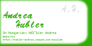 andrea hubler business card